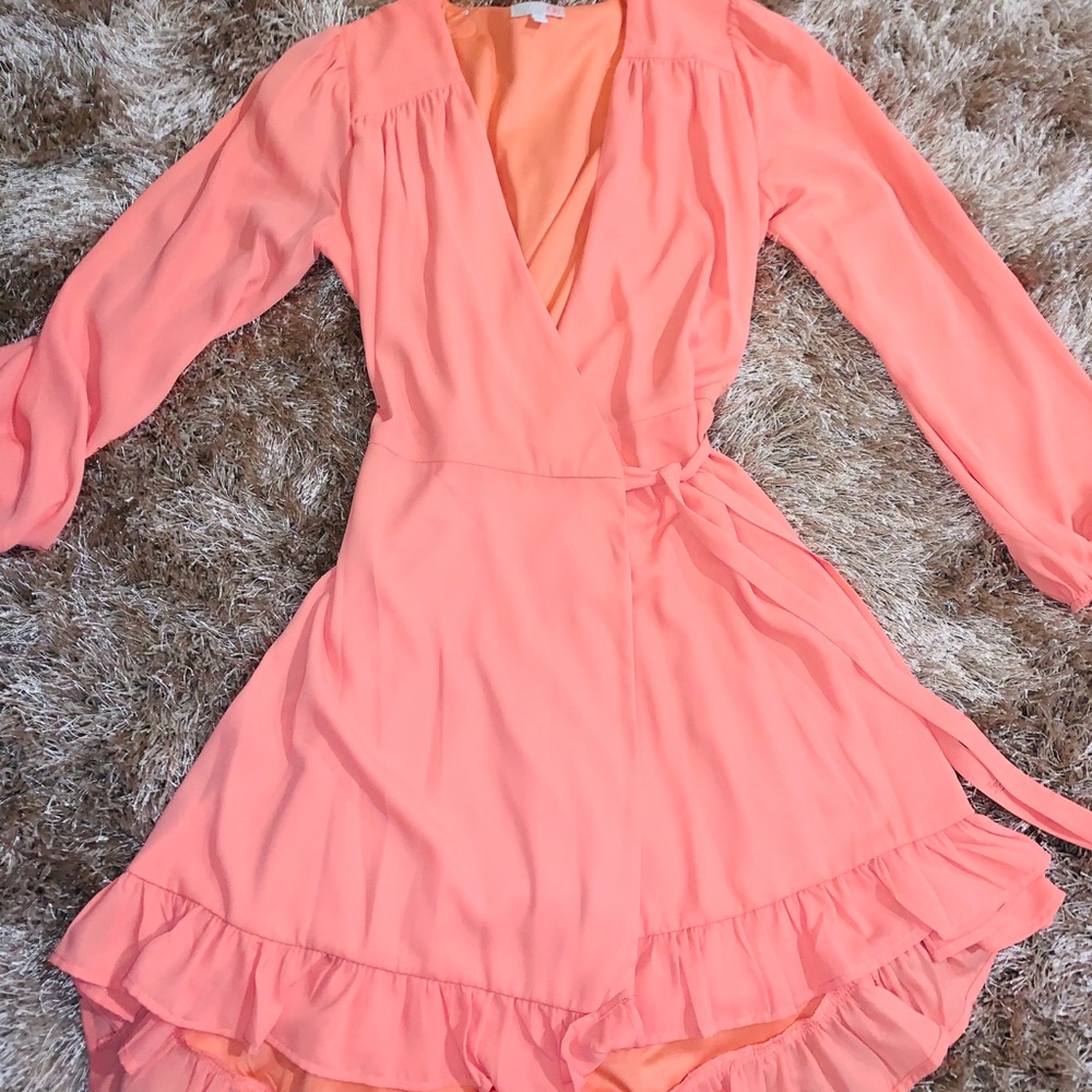Flowing Peach Dress